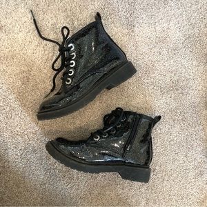 Steve Madden sparkly combat boots